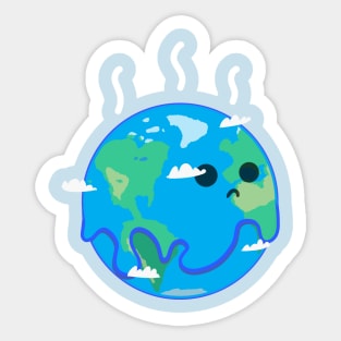 Melting little Planet Sticker